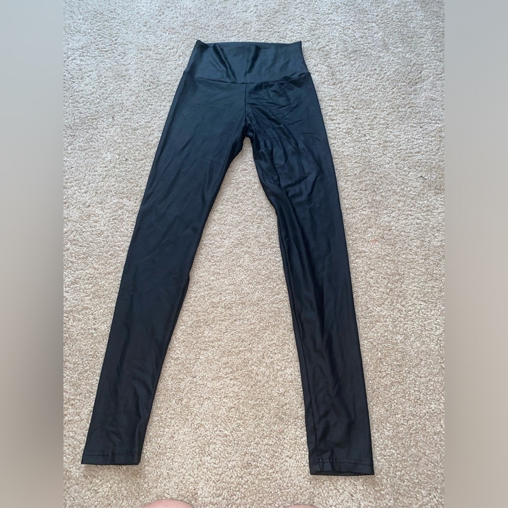 Pleather black leggings